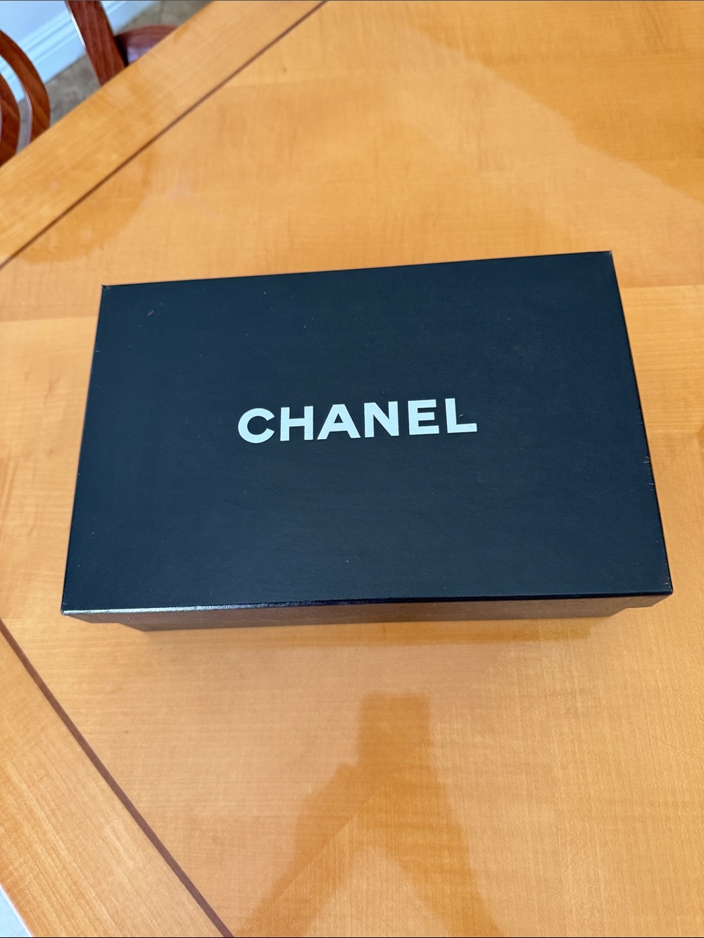 CHANEL Black Box with White Logo